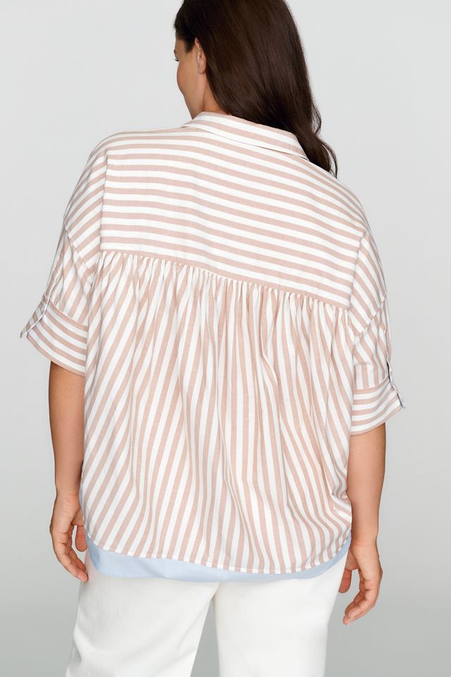 Maeve Mabel Contrast Boxy Oxford Shirt #5