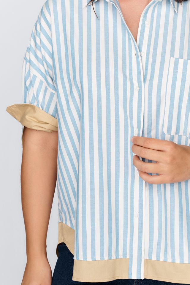 Maeve Mabel Contrast Boxy Oxford Shirt thumbnail 6
