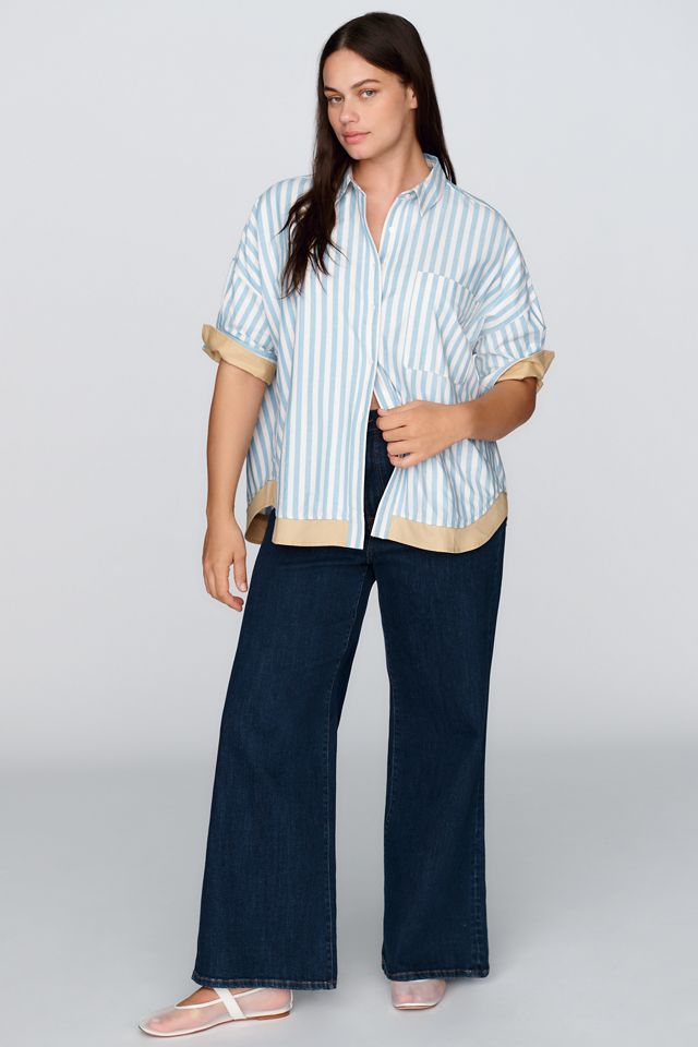 Maeve Mabel Contrast Boxy Oxford Shirt thumbnail 7
