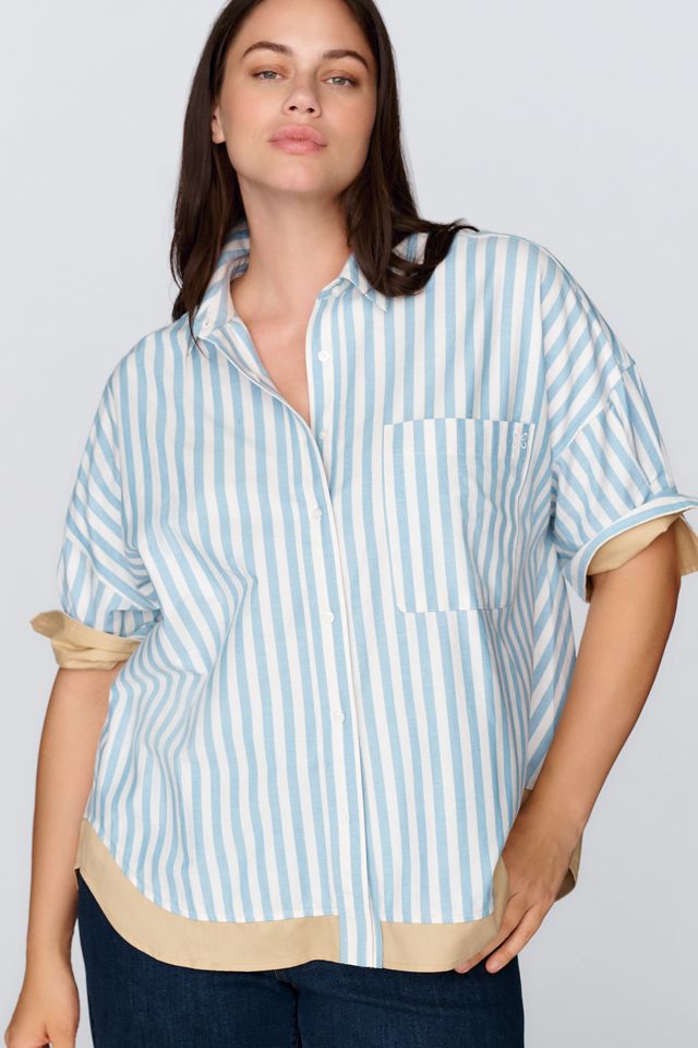 Maeve Mabel Contrast Boxy Oxford Shirt thumbnail 5