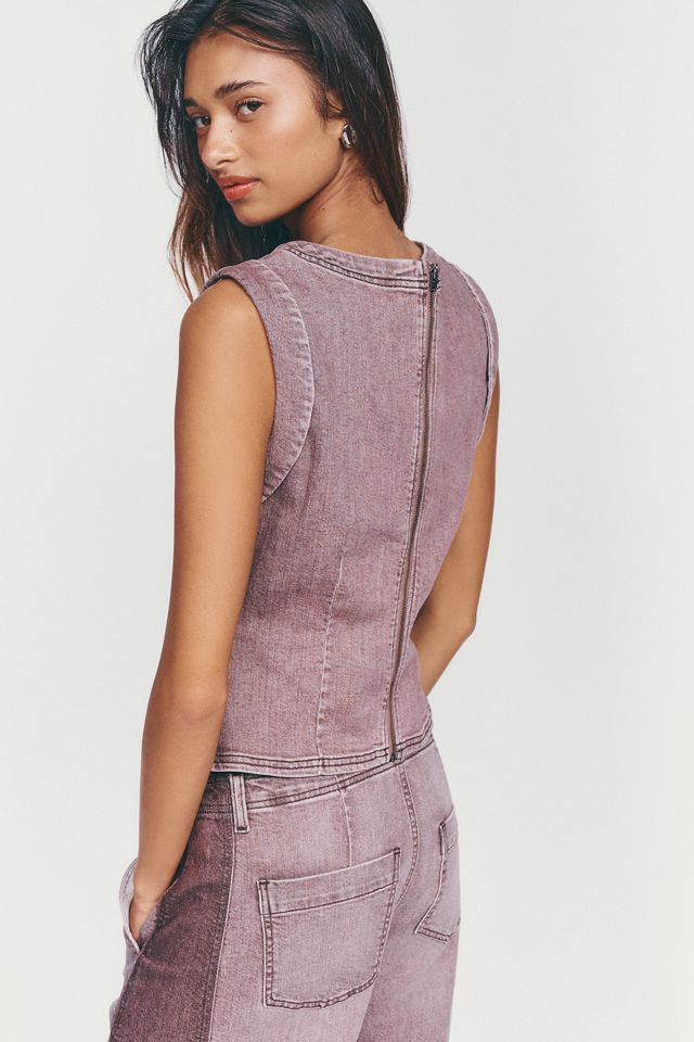 Pilcro Kendall Denim Sleeveless Top #2