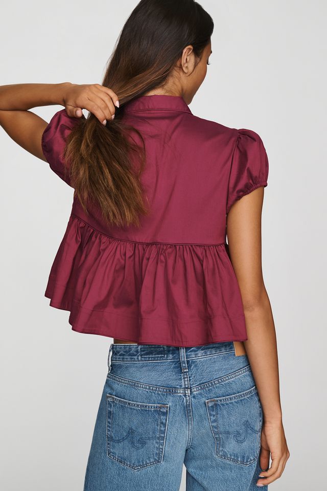 Maeve Schlüsselloch-Rüschen-Schößchen-Bluse #3