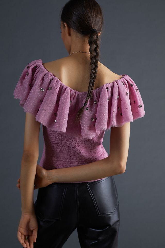 Maeve Ruffled Tulle Blouse #2