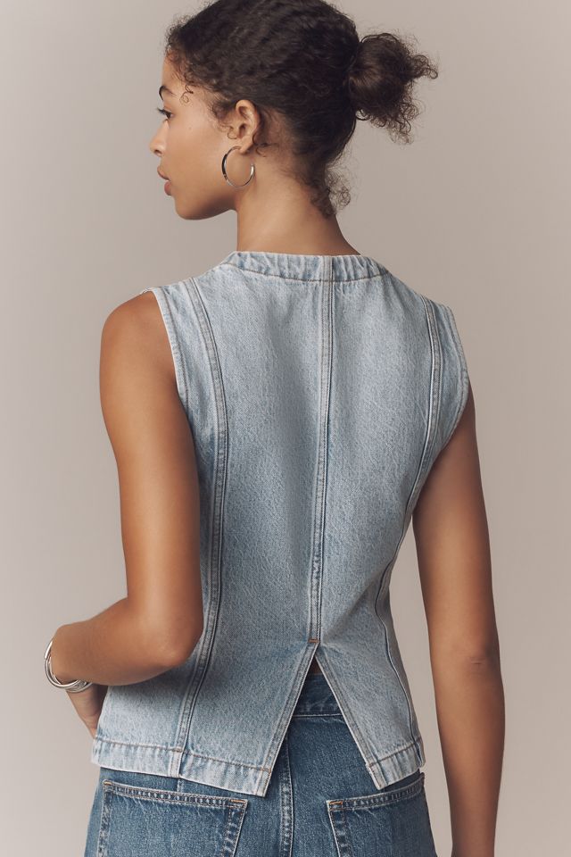 Pistola Gia Fitted Denim Vest #1