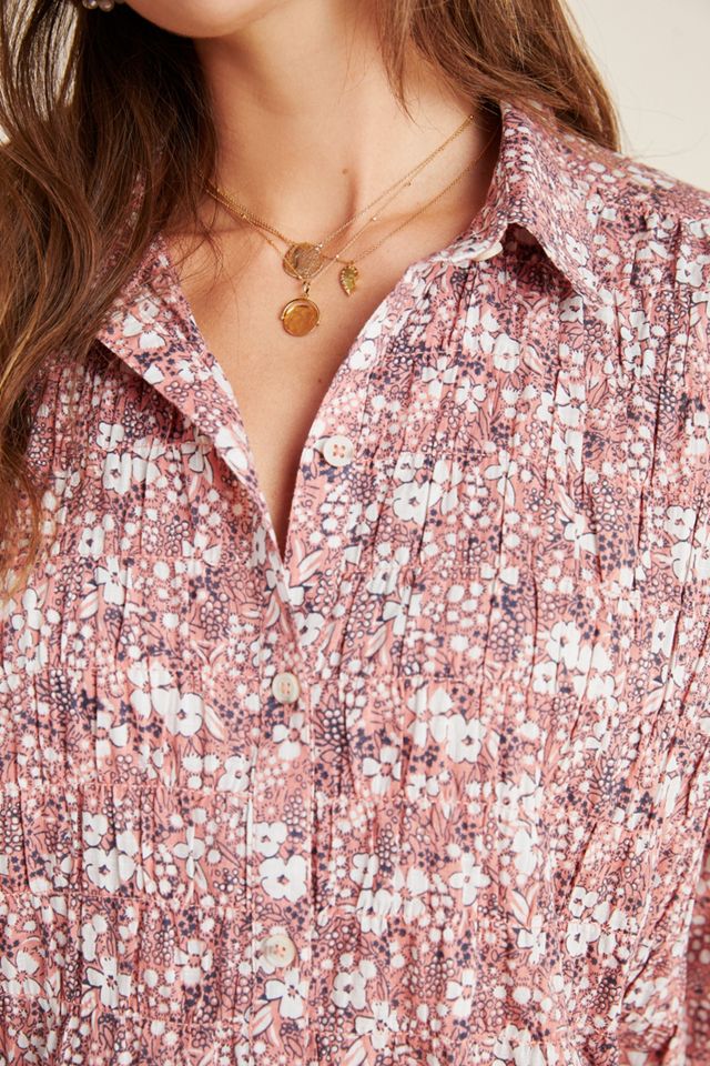 The Sasha Smocked Boyfriend Buttondown #2