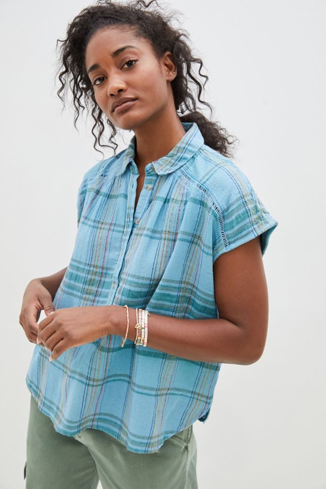Pilcro The Serena Surf Henley Blouse #2