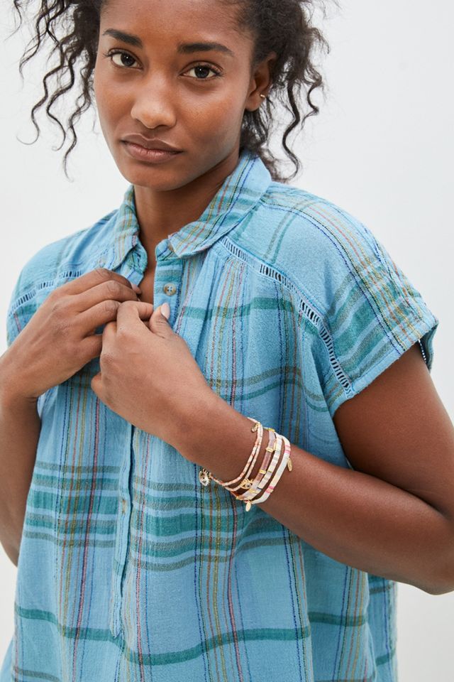 Pilcro The Serena Surf Henley Blouse #3