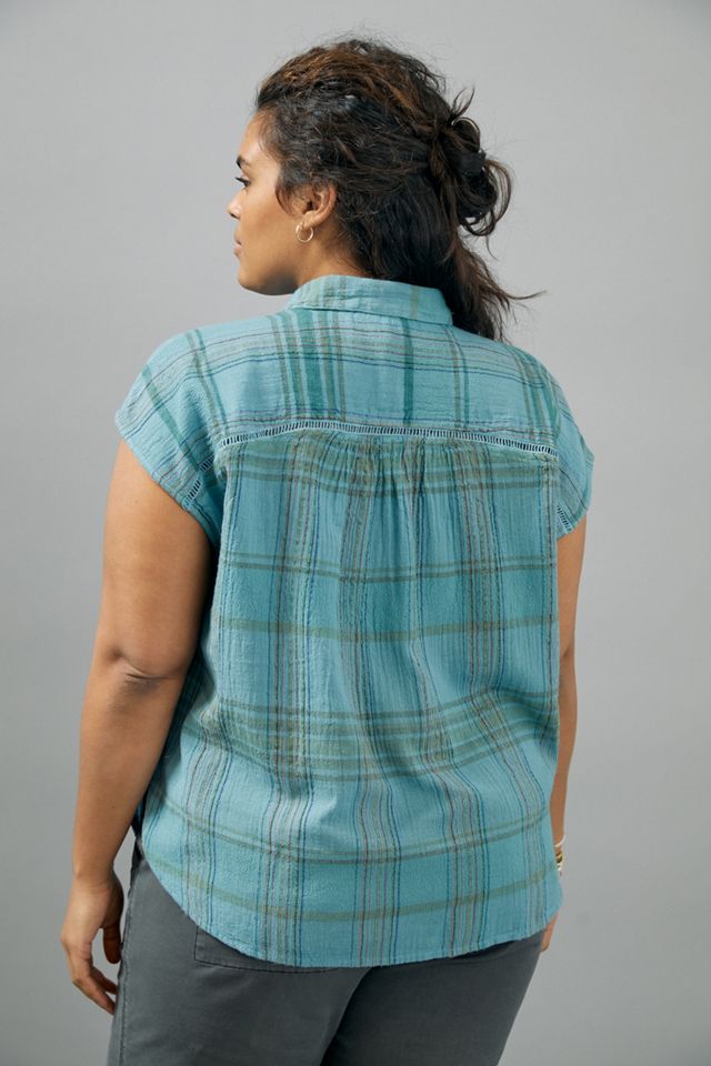 Pilcro The Serena Surf Henley Blouse #7