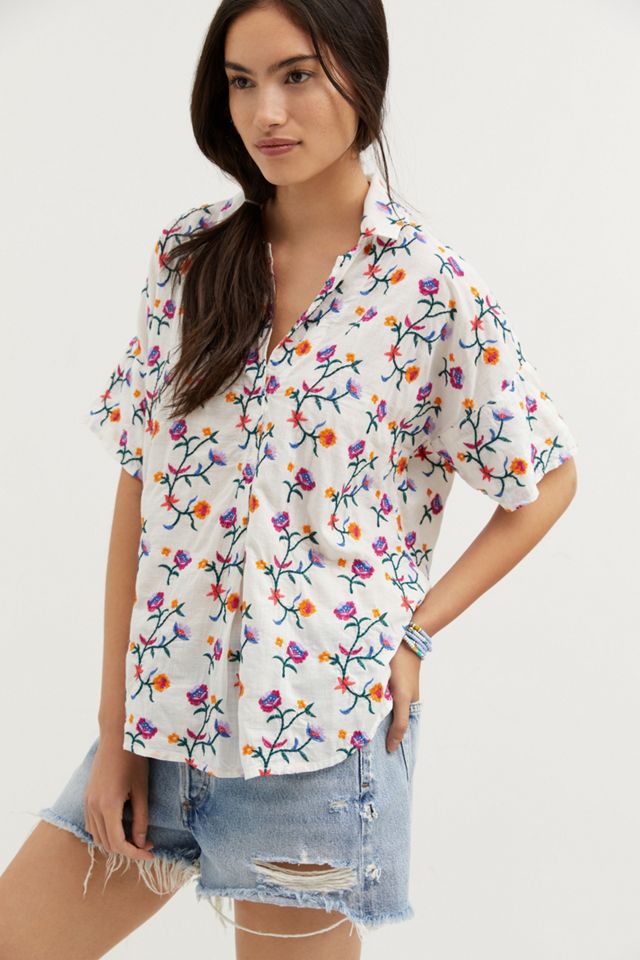 Pilcro Embroidered Surf Buttondown #4
