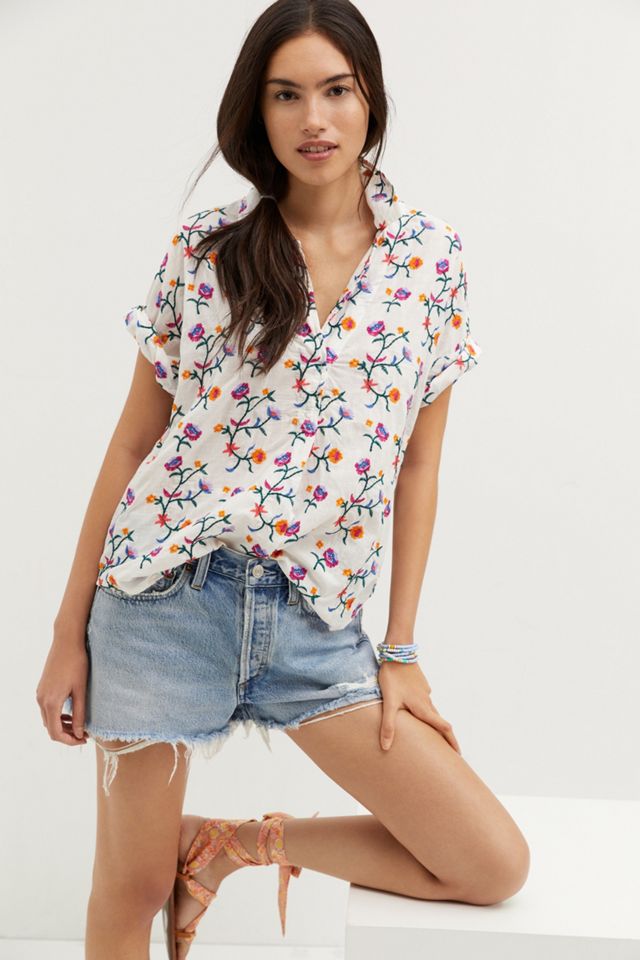 Pilcro Embroidered Surf Buttondown #1