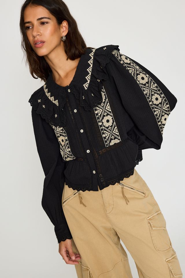 Camicetta Ricamata a Maniche Lunghe By Anthropologie #2