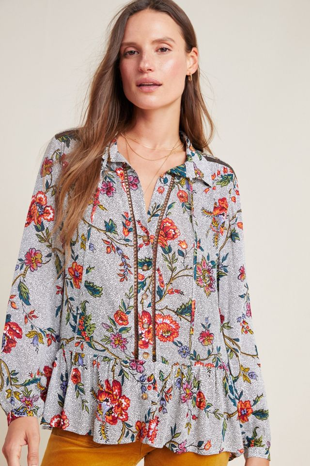 Maeve Janie Flounced Peasant Blouse #3