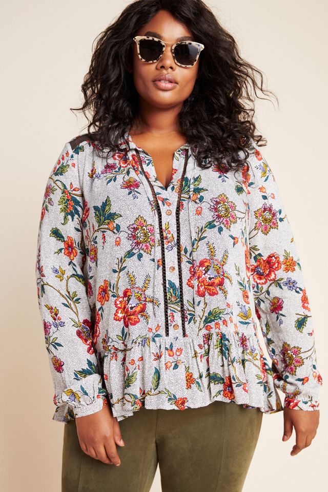 Maeve Janie Flounced Peasant Blouse #7