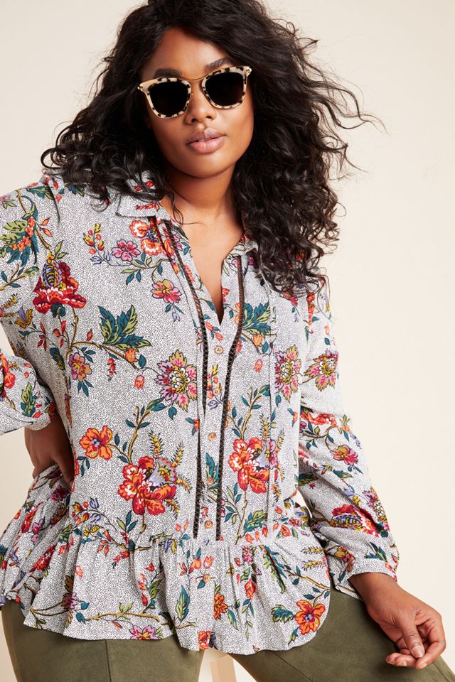 Maeve Janie Flounced Peasant Blouse #4
