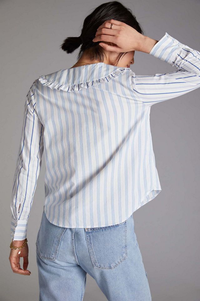 Maeve Ruffled Collar Buttondown #3