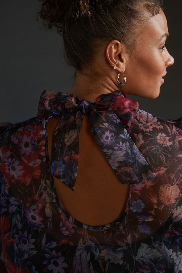 Maeve Puff-Sleeved Organza Blouse #5