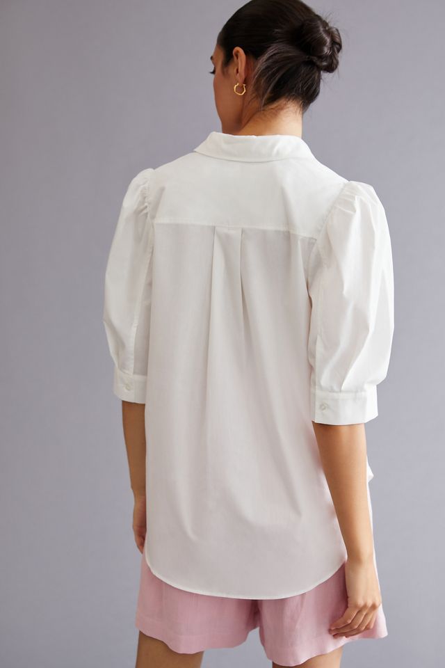 Maeve Poplin Henley Shirt #2