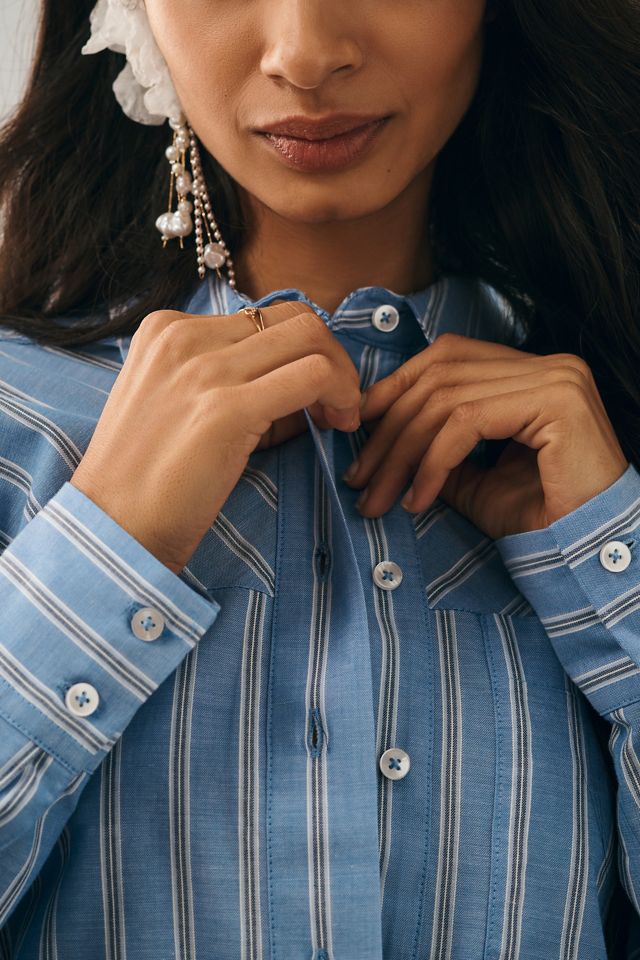 Pilcro Striped Boyfriend Buttondown #3
