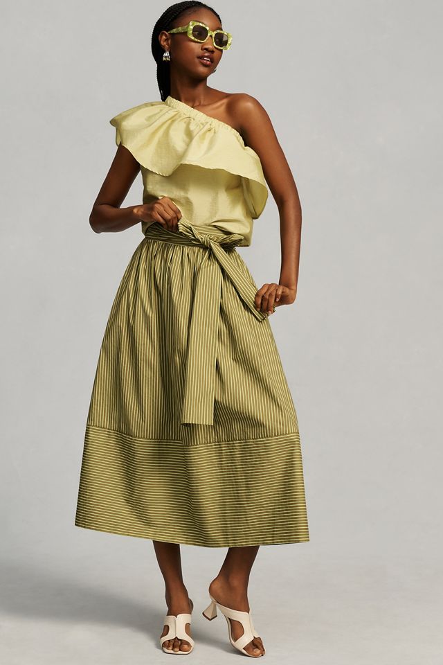 Maeve Ruffled One-Shoulder Blouse #3
