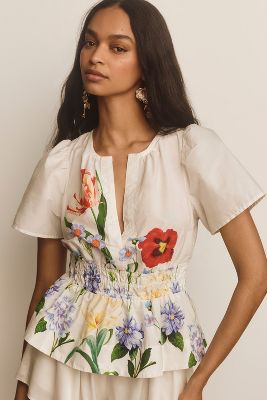 Shop The Somerset Collection By Anthropologie The Somerset Blouse In Multicolor