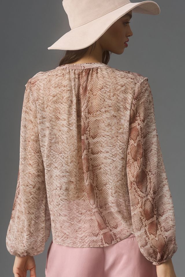 Chemisier à volants et manches longues By Anthropologie #2