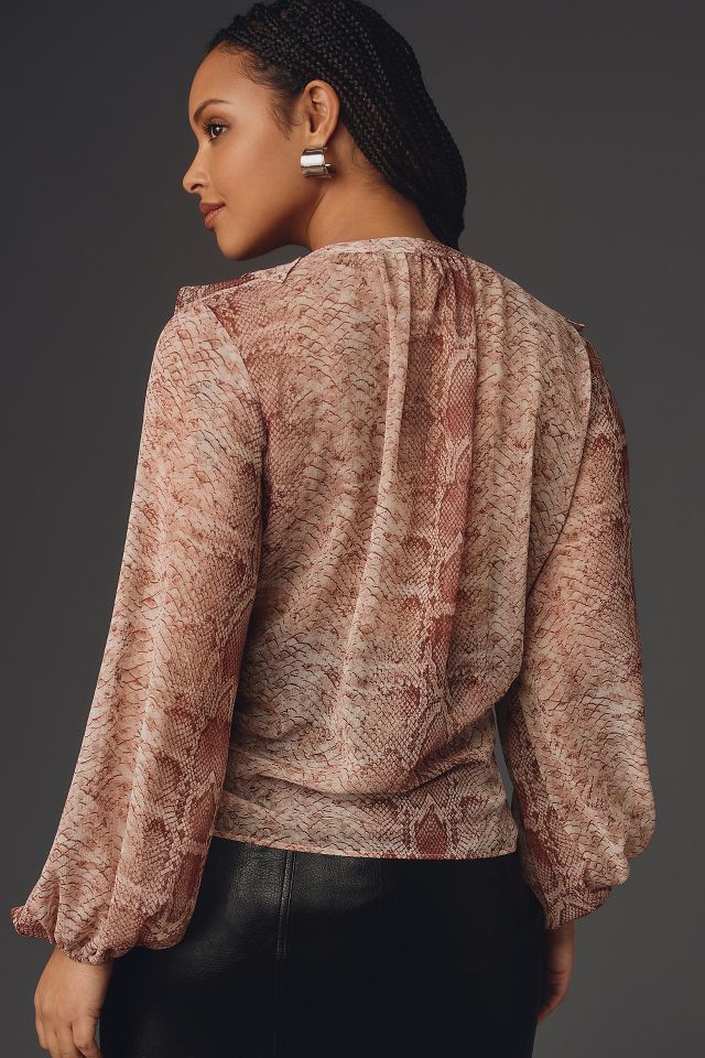 Chemisier à volants et manches longues By Anthropologie #6