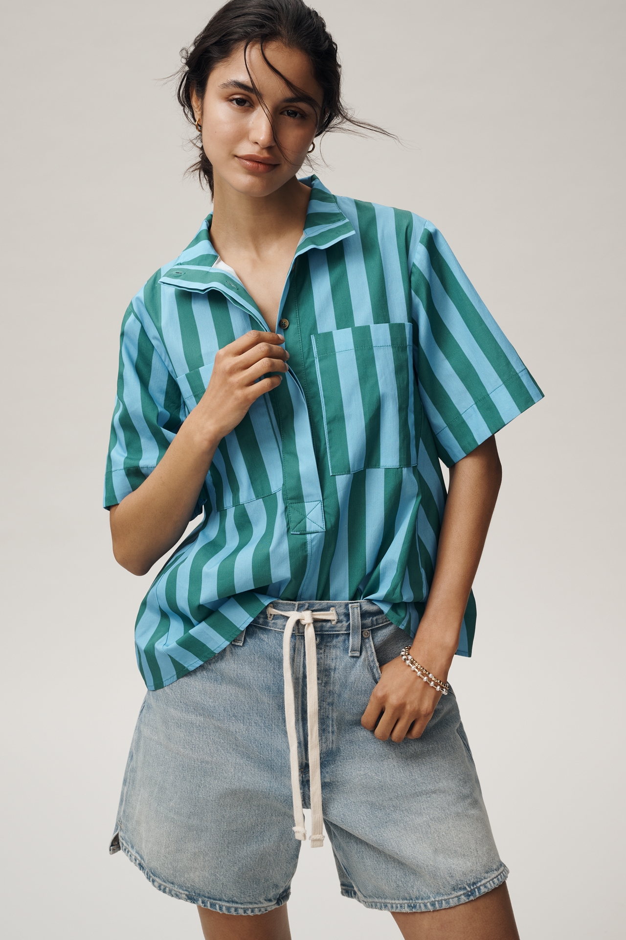 Jeannie Popover Swing Top by Maeve