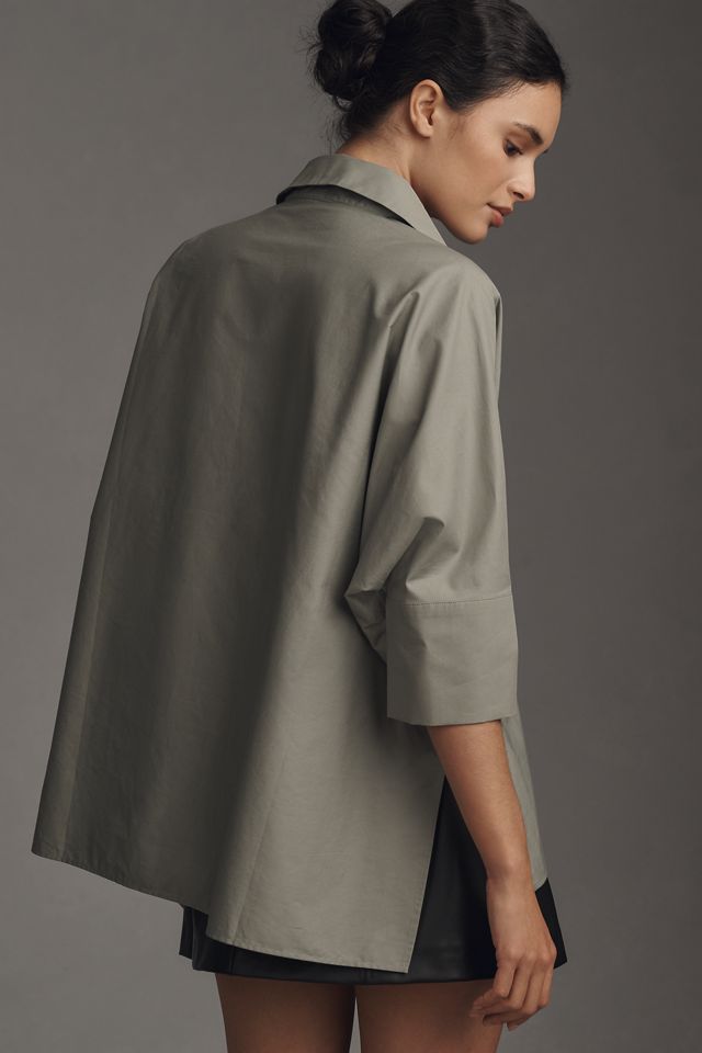 By Anthropologie Button-Sleeve Blouse #1