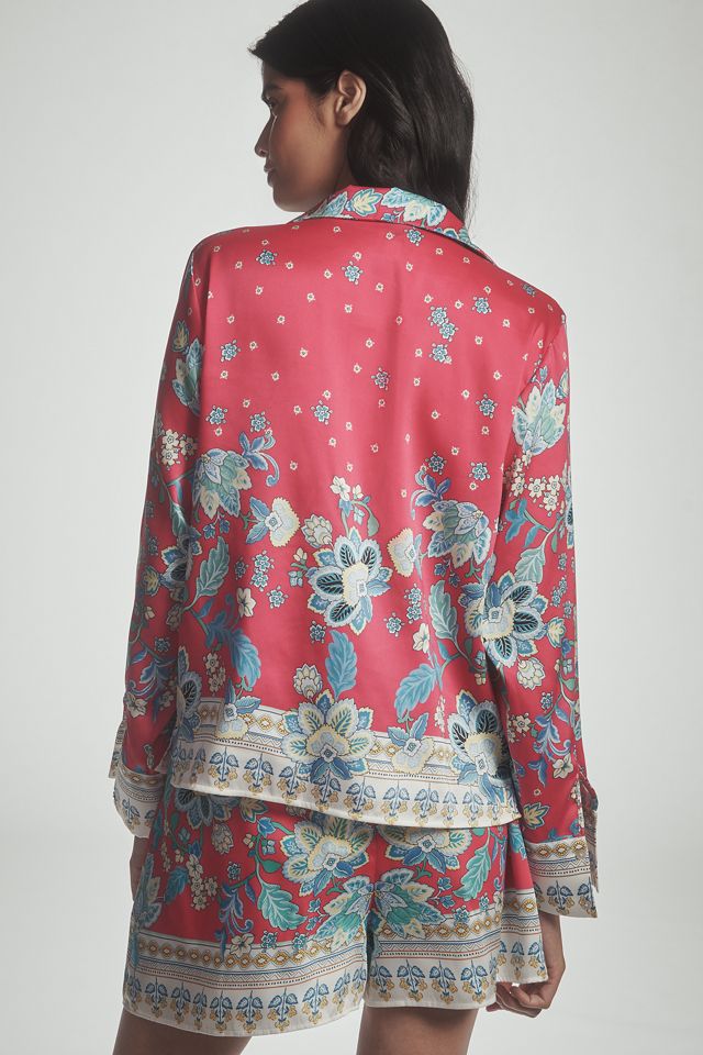 Maeve Long-Sleeve Scarf Blouse #1