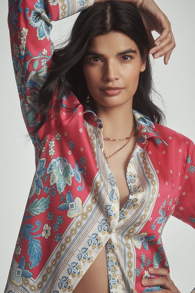 Maeve Long-Sleeve Scarf Blouse #2