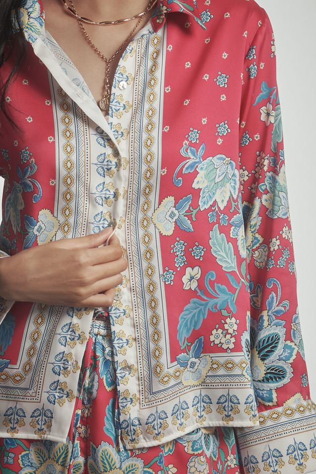 Maeve Long-Sleeve Scarf Blouse #3