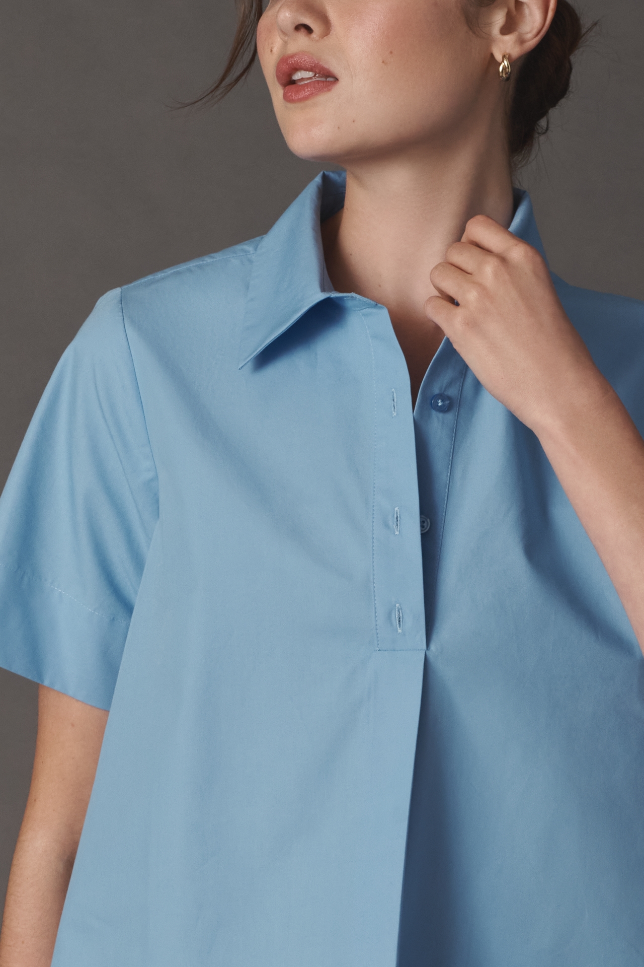 The Pollie Short-Sleeve Swing Blouse