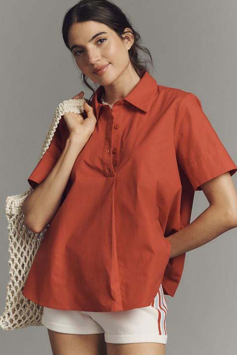 The Pollie Short-Sleeve Swing Blouse