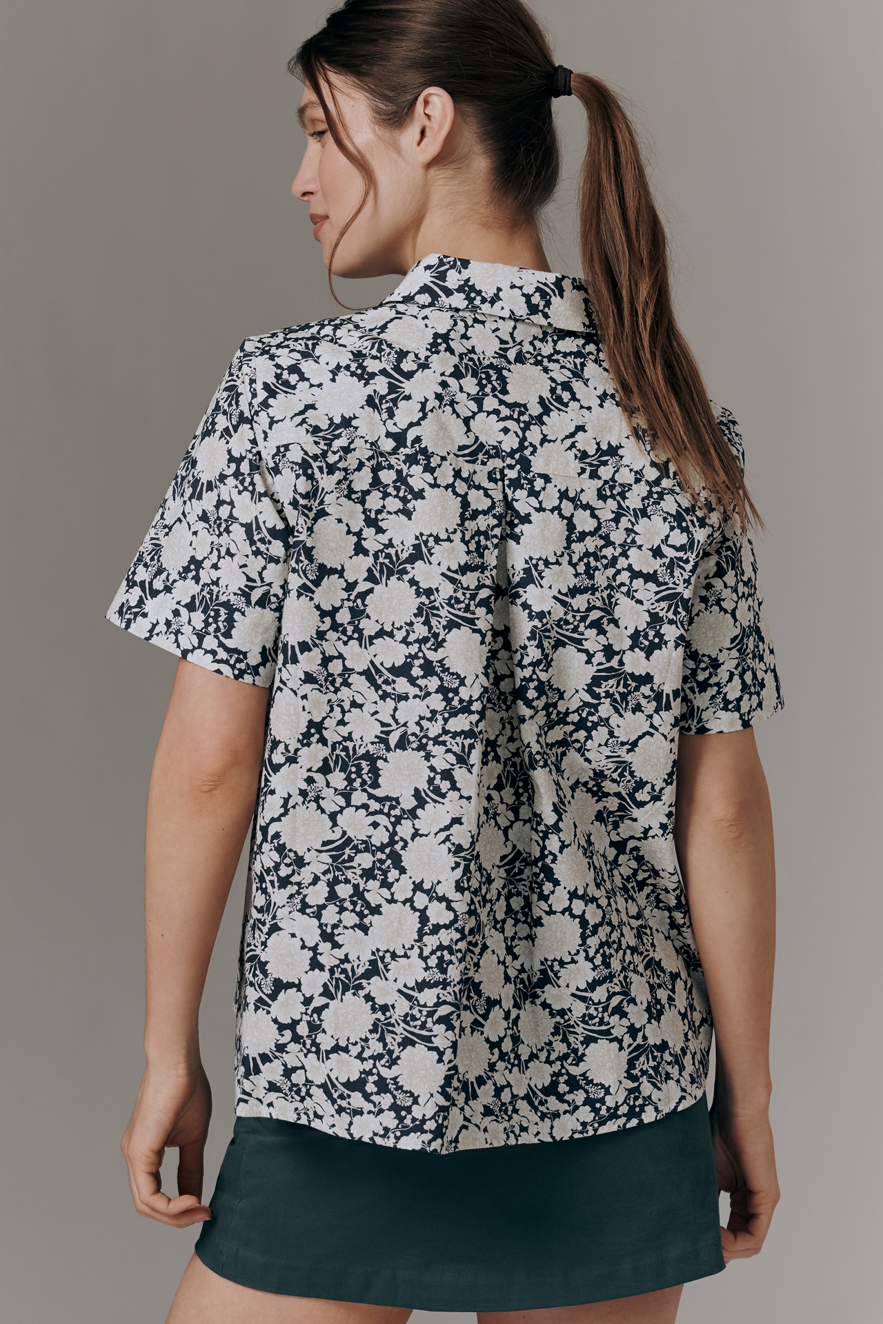 Pollie Short-Sleeve Swing Blouse