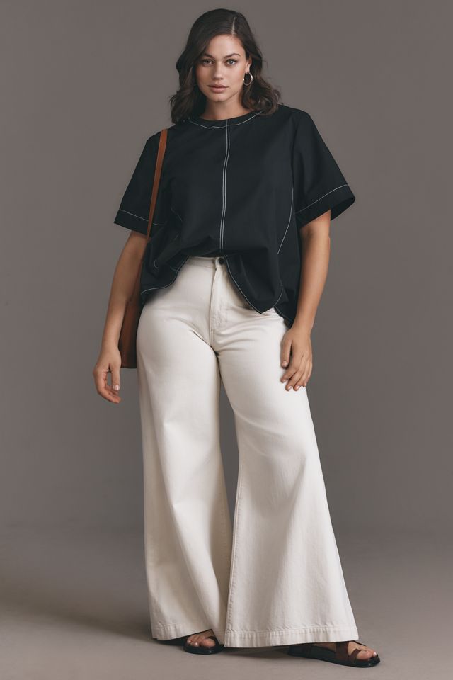 The Emmy Short-Sleeve Swing Blouse by Maeve #5