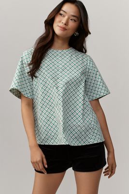 Emmy Short-Sleeve Swing Blouse by Maeve
