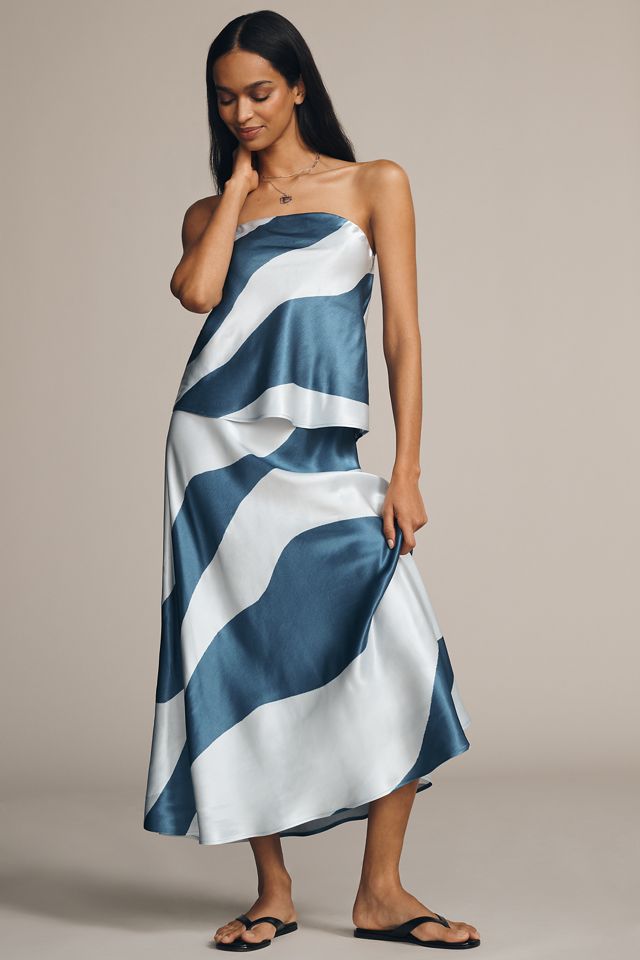 By Anthropologie Strapless Woven Blouse 