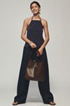 Maeve Linen Blend Square-Neck Halter Top