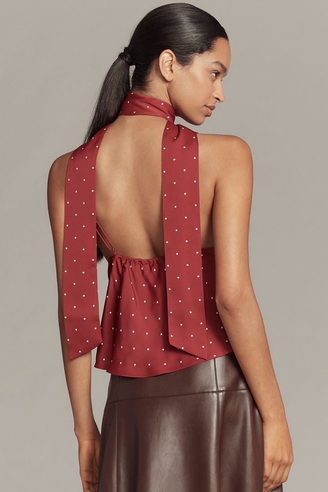 Maeve Scarf-Neck Printed V-Neck Cami #1