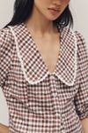 Maeve Collared Puff-Sleeve Blouse