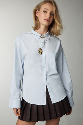 Maeve The Shrunken Bennet Buttondown Shirt By  In Blue