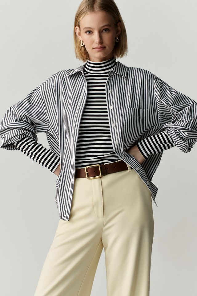 Shrunken Bennet Buttondown Shirt by Maeve | Cropped Length