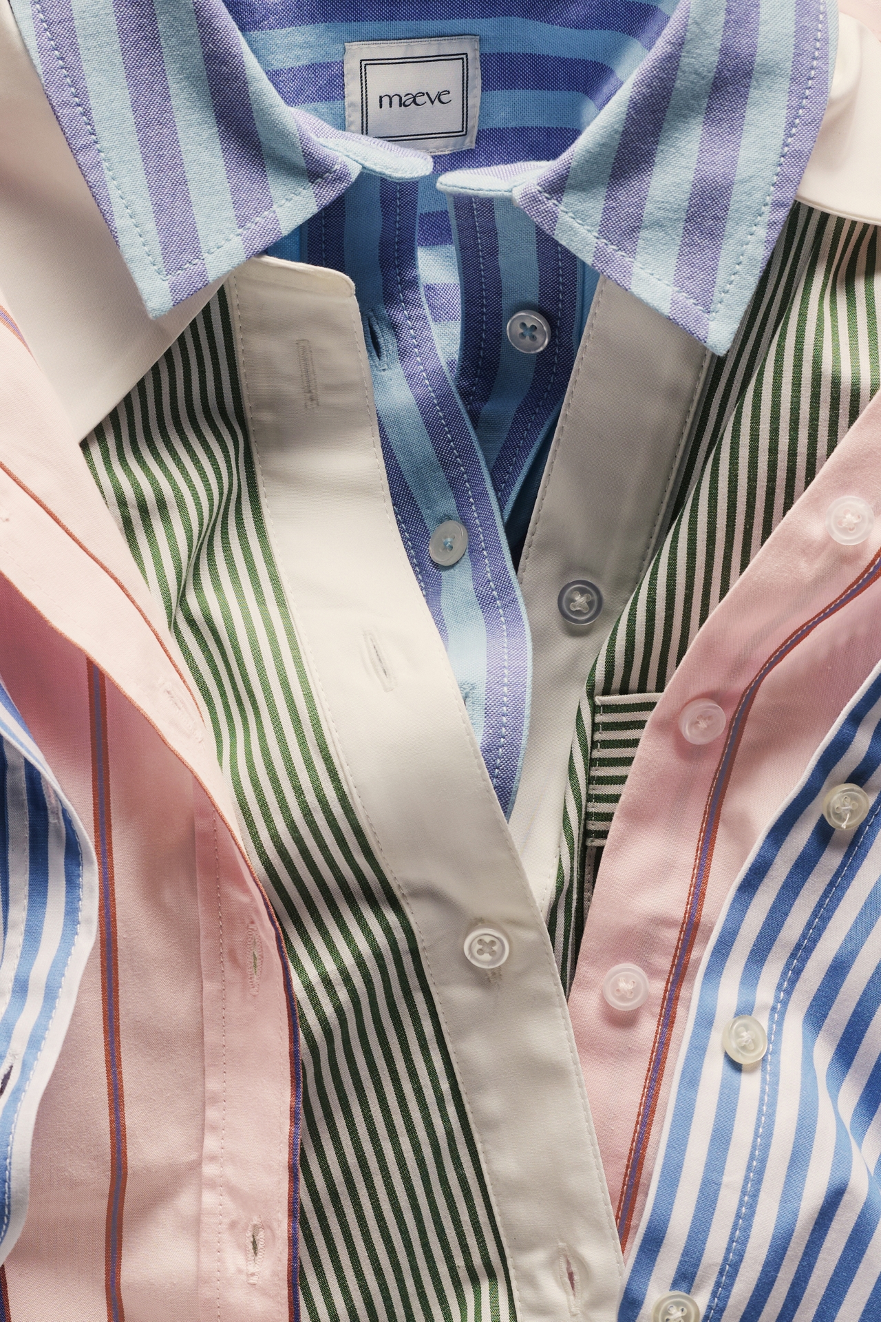 Maeve Cotton Crop Buttondown Shirt