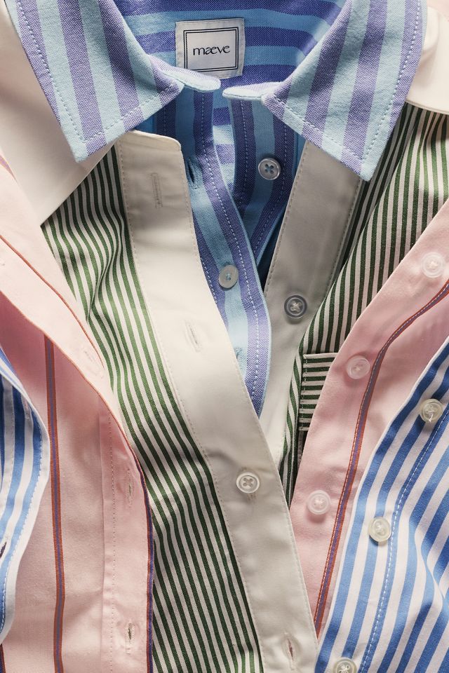 Maeve Cotton Crop Buttondown Shirt #5