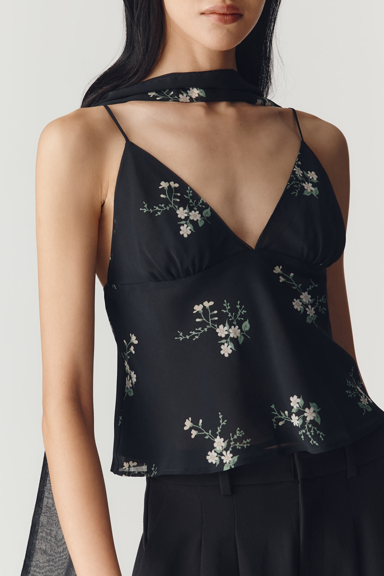 Maeve Clara Chiffon Scarf Tank