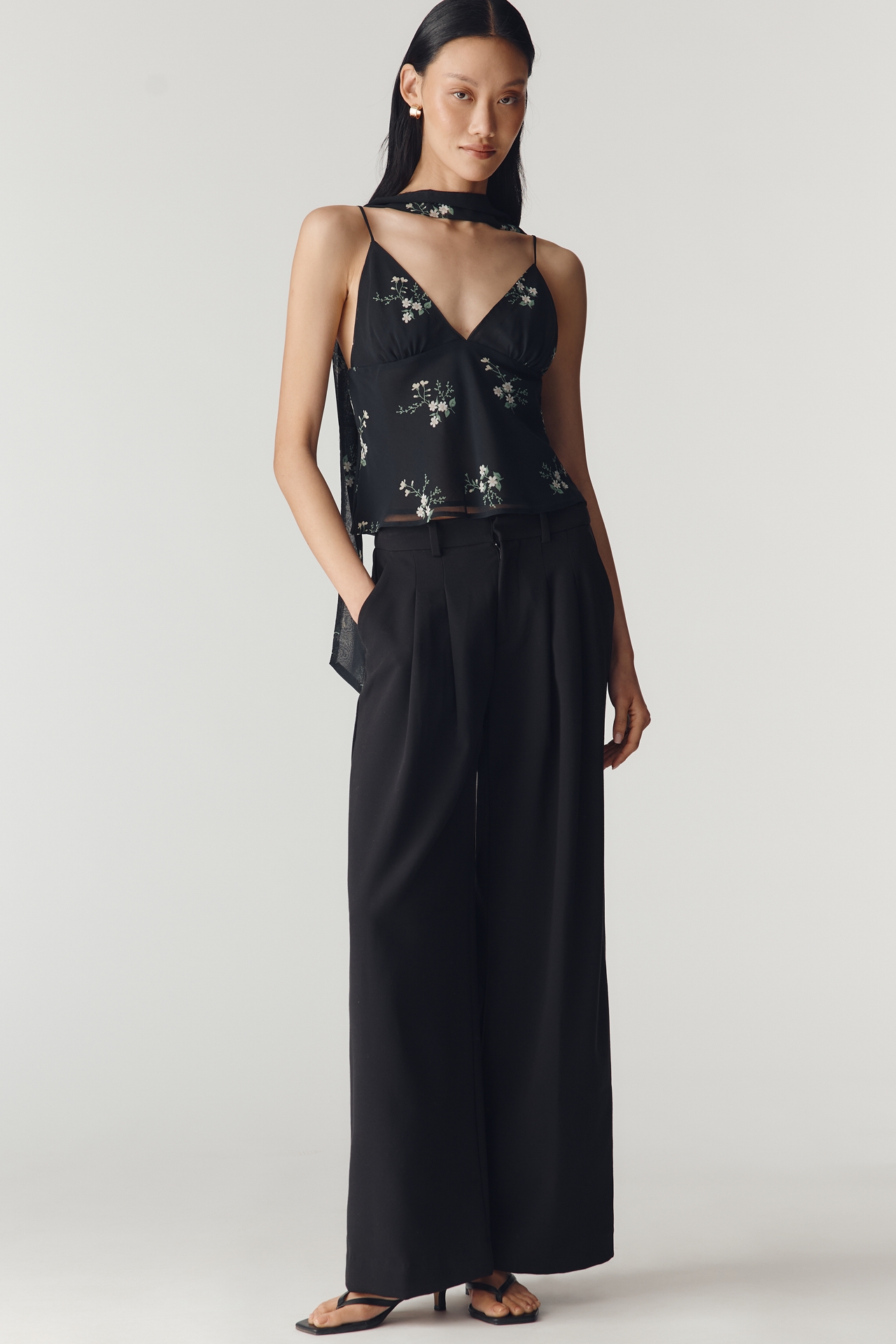 Maeve Clara Chiffon Scarf Tank