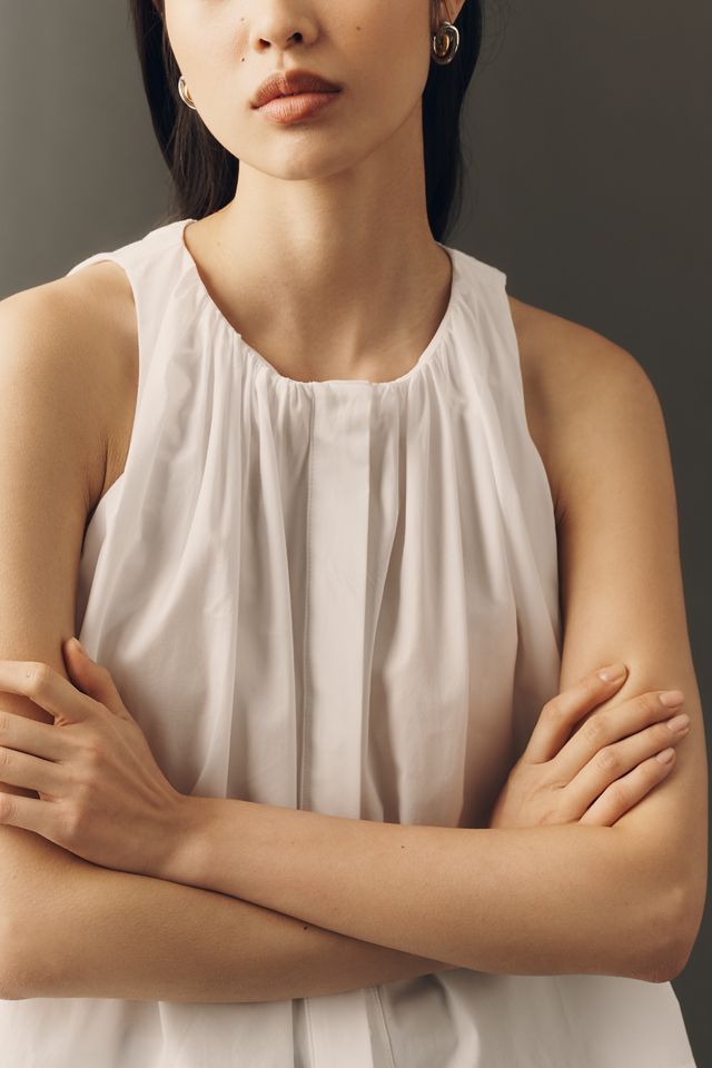 By Anthropologie 100% Cotton Sleeveless Swing Top #3