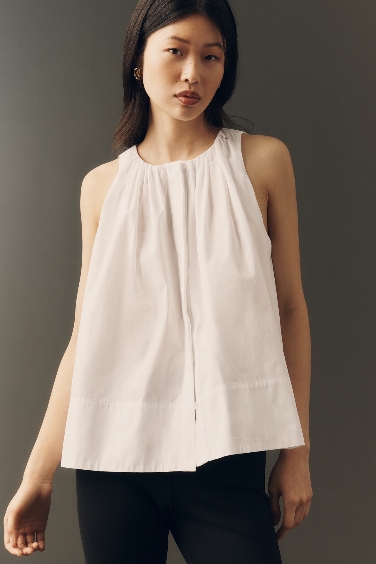By Anthropologie 100% Cotton Sleeveless Swing Top