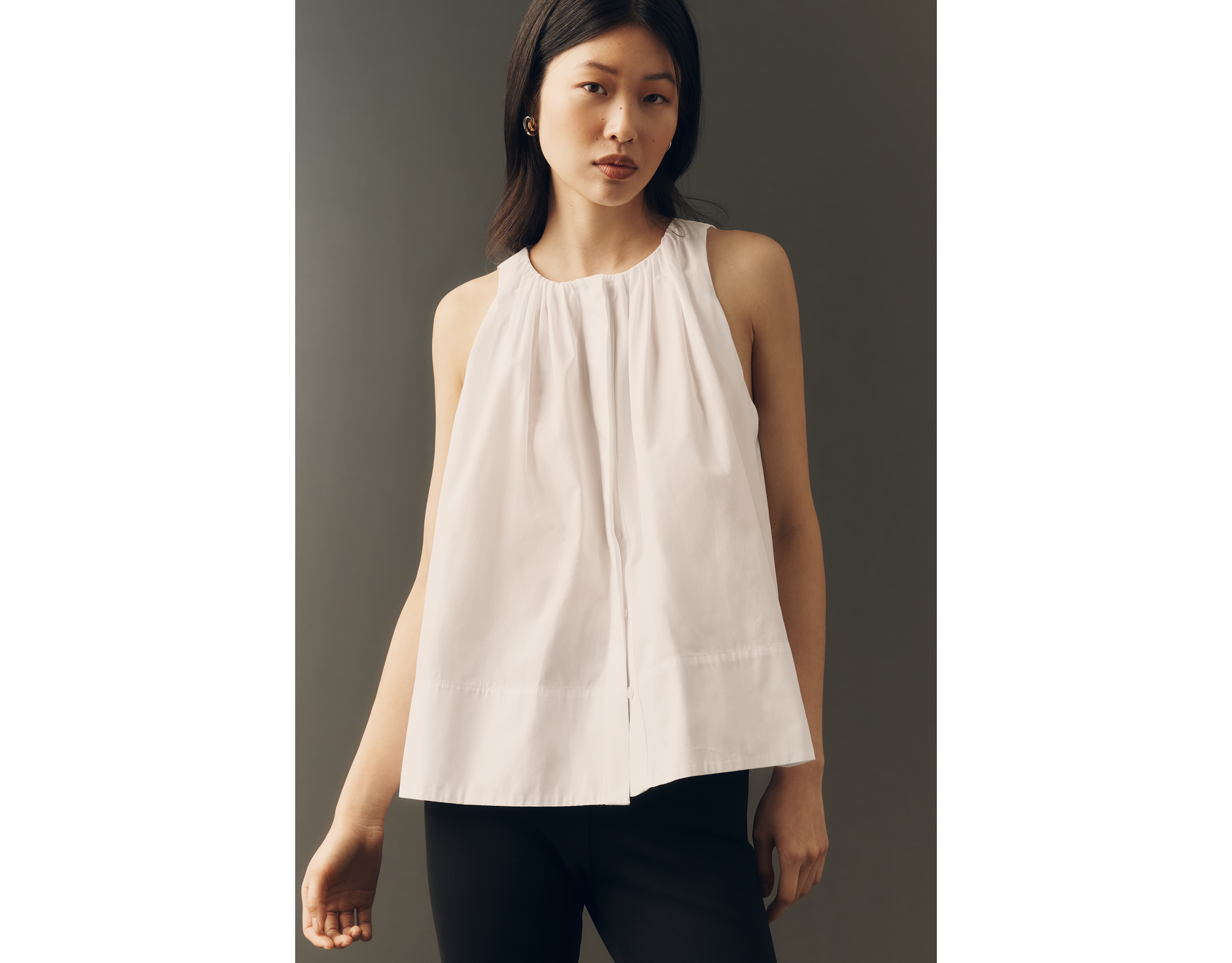 By Anthropologie 100% Cotton Sleeveless Swing Top