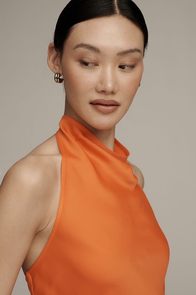 Jamie Satin Halter-Neck Tank by Maeve #3
